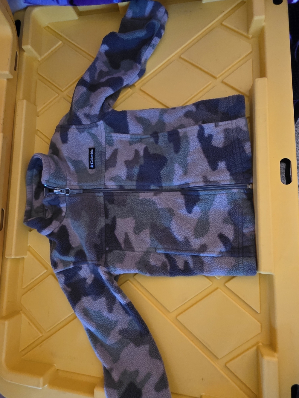 Columbia Kids' Gray & Green Camo Fleece Jacket